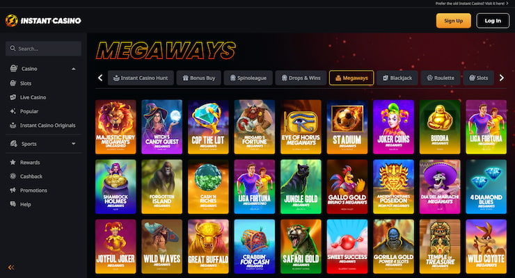 Instant Casino Megaways slots