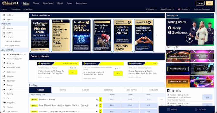 William Hill betting sites UK