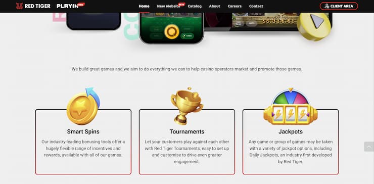Information about the Smart Spins bonus tool in Red Tiger Gaming games.