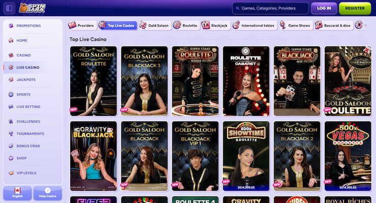 Spinbara is a great online casino in Alberta