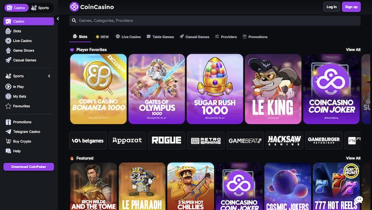 Stake Casino Alternatives CoinCasino Games