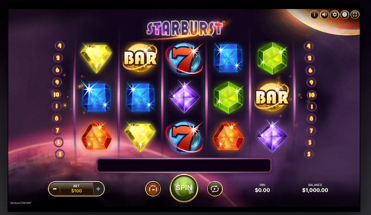 The Starburst free casino slot