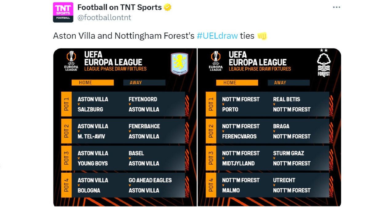 TNT Sports Schedule