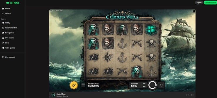 betninja cursed seas slot review