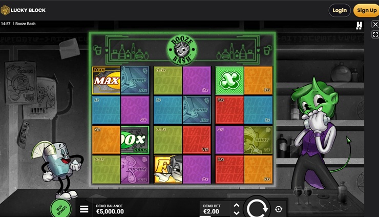 booze n bash slot review lucky block