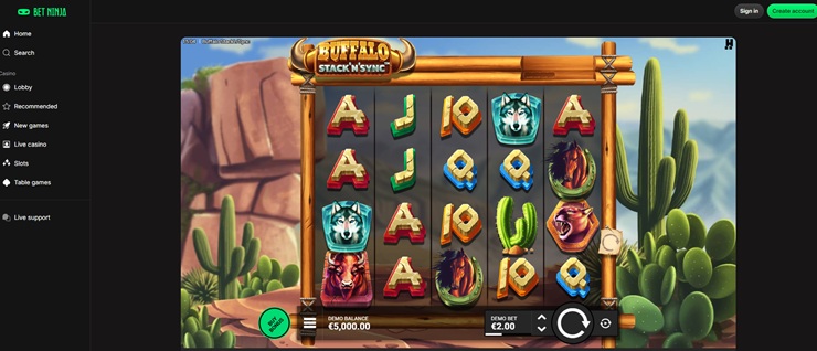 buffalo stack n sync betninja slot review
