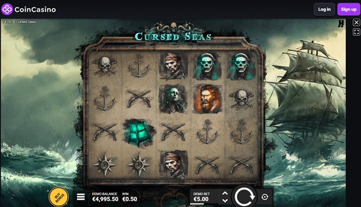 coincasino cursed seas slot review