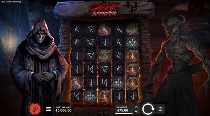 dark summoning slot review hacksaw gaming gameplay