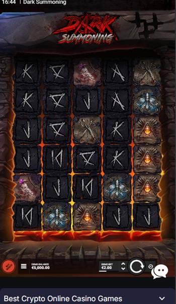 dark summoning slot review mobile