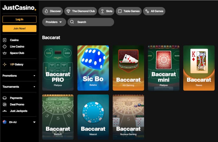just casino baccarat
