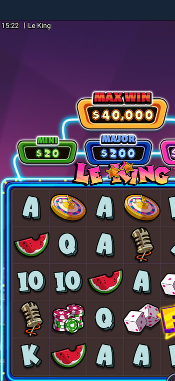 le king free demo slot mobile gameplay at betpanda