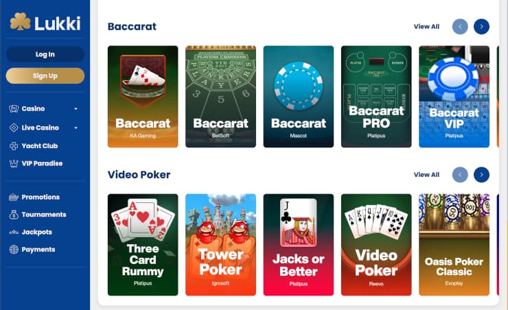 lukki casino baccarat