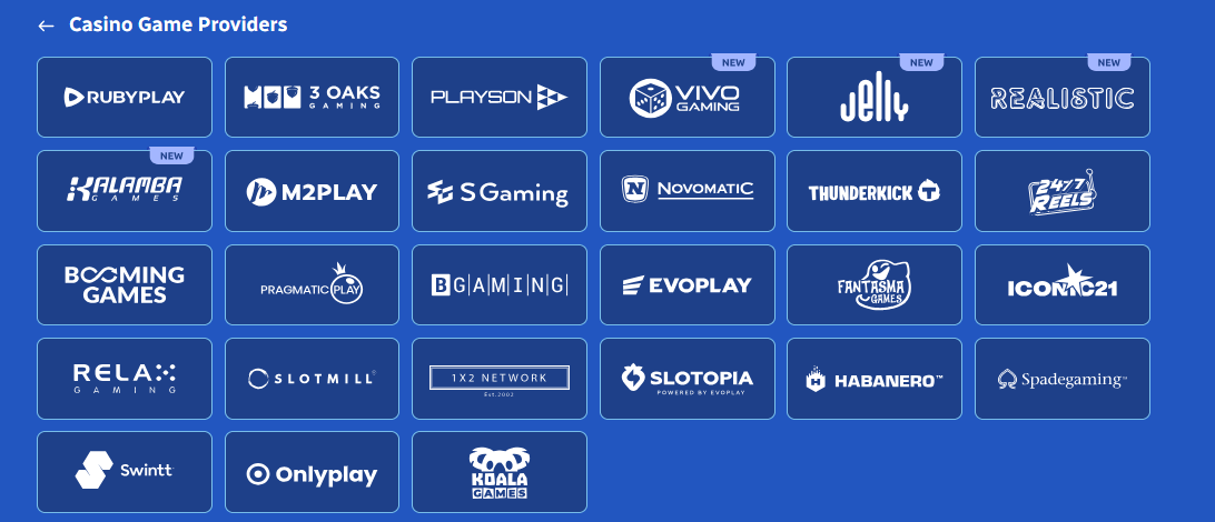 Spinblitz software providers