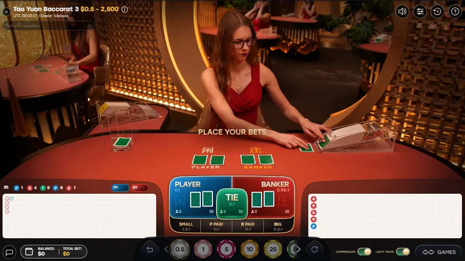 Tao Yuan Baccarat 3 at Lucky Block Casino
