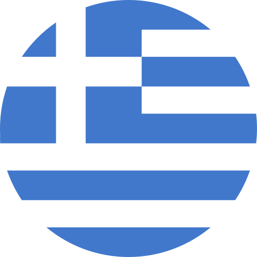 Greece Flag Round
