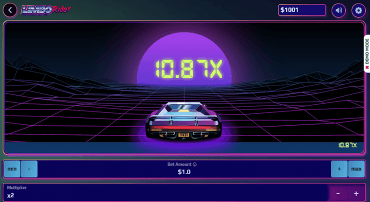 A NZ crypto casino player wins a big multiplier playing Limbo Rider