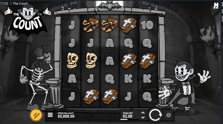 A glance at The Count crypto slot at one of our top-rated NZ crypto casinos