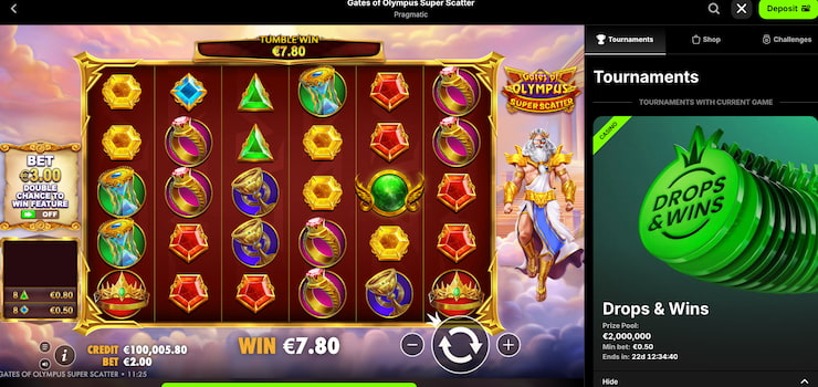 A glance at the Gates of Olympus slot at Spinit NZ casino app
