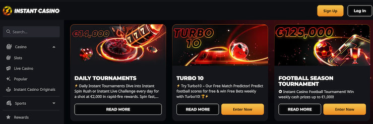 A look at the current promotional lineup at Instant Casino online in India
