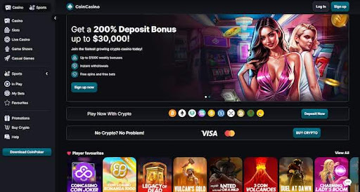A look at the huge welcome offer available at CoinCasino 5 dollar deposit casino NZ