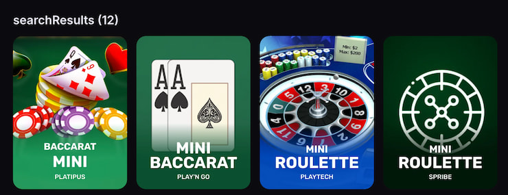 A look at the mini roulette games available at Skycrown low deposit casino