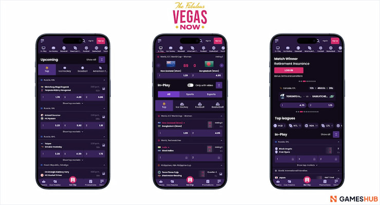 A look at the mobile interface of Vegas Now's top ranked CSGO gambling site for Aussie players