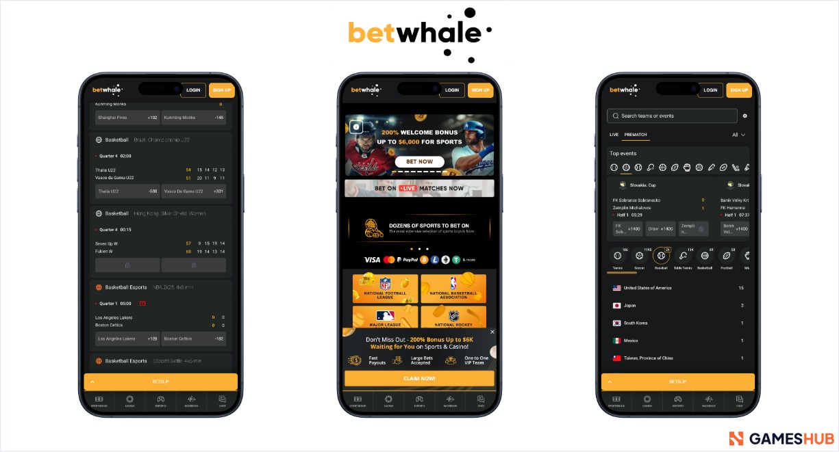 BetWhale app displaying sports betting Ontario live markets