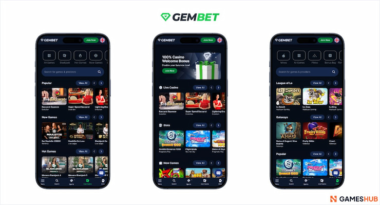 An image showcasing the Gembet online casino site in action.