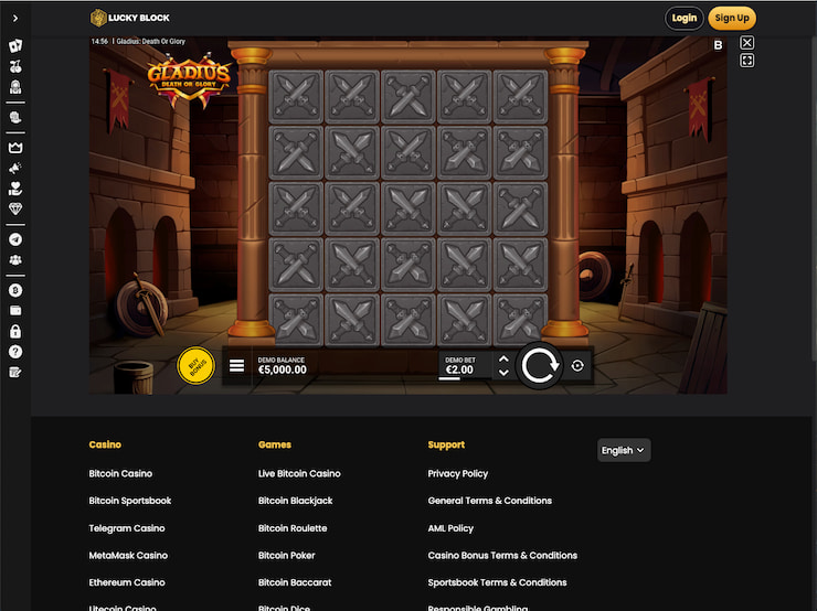 Lucky Block's Gladius: Death Or Glory casino