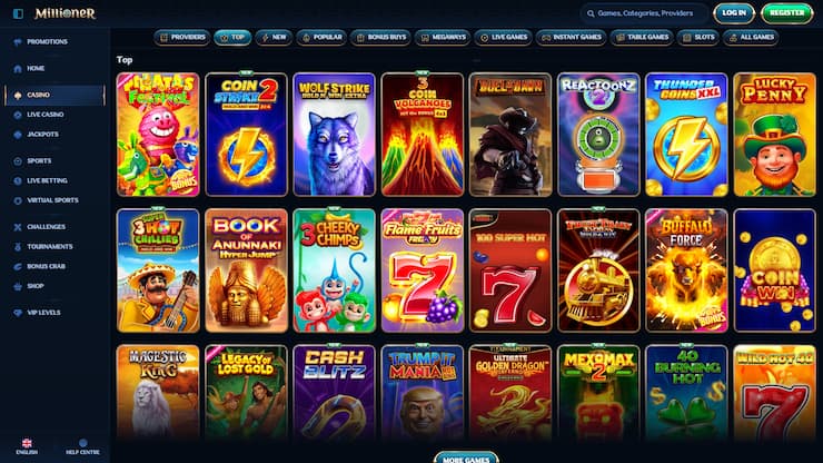 Millioner Casino Top Online Slots Selection