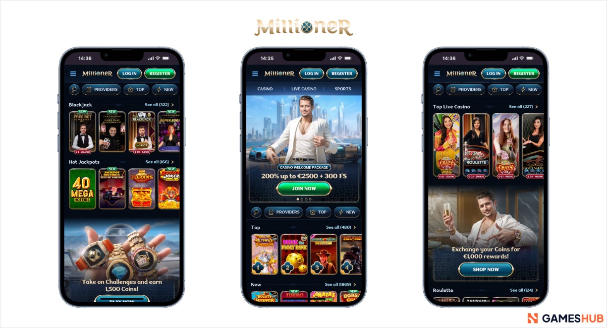 Millioner is a top Gigadat casino choice.