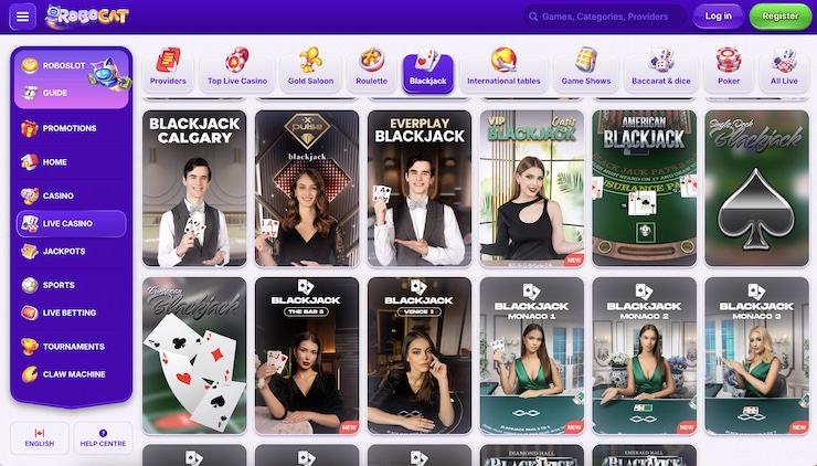 Robocat Casino Blackjack