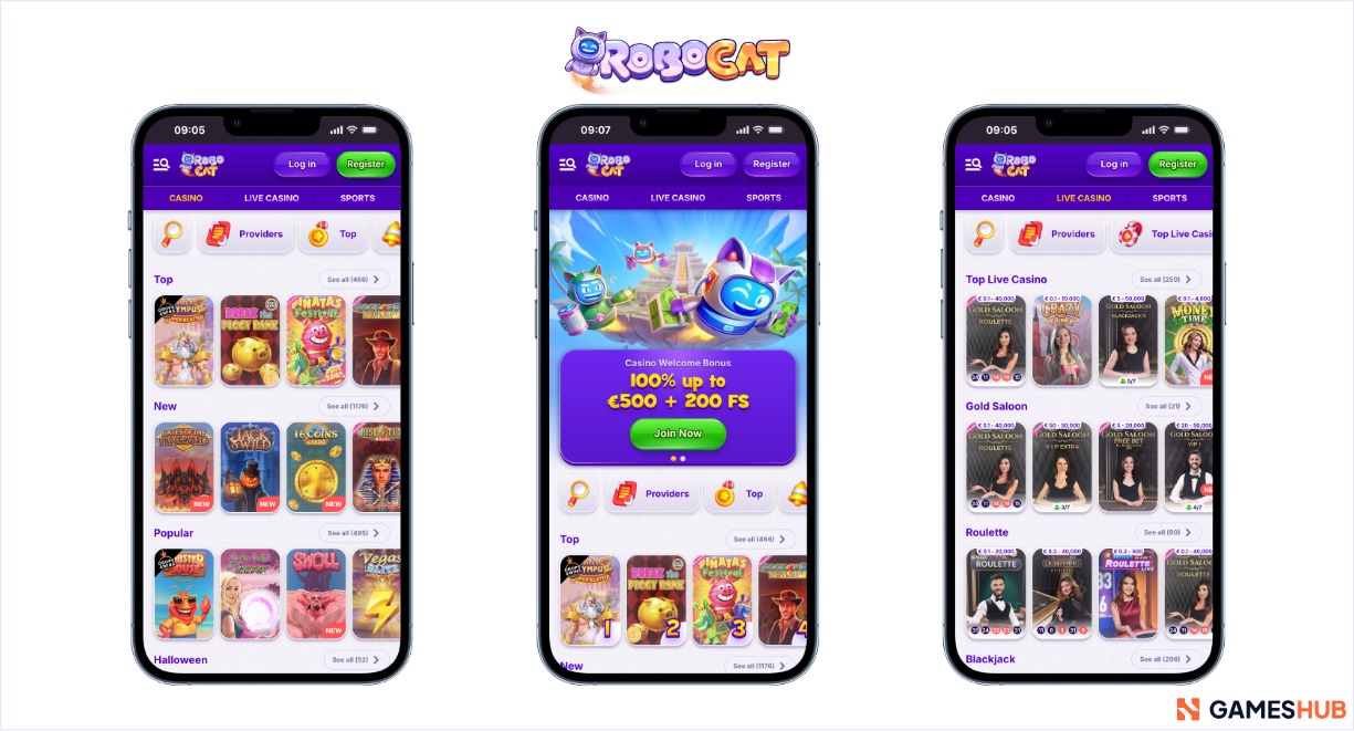 Robocat instant withdrawal casino available in Canada