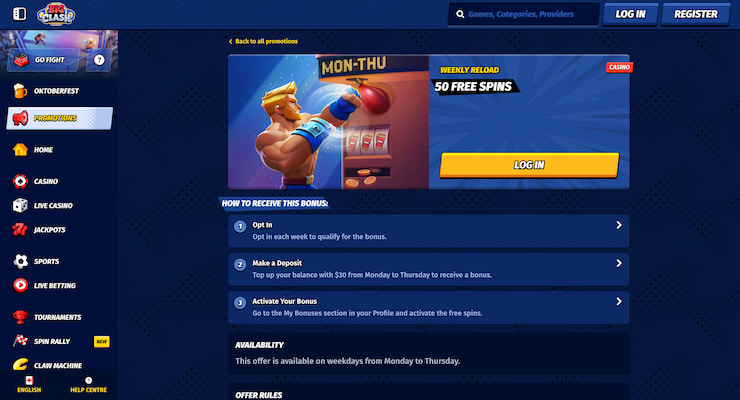 Big Clash Casino Free Spins minimum deposit casinos
