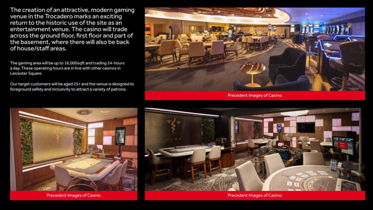 Trocadero Casino plans