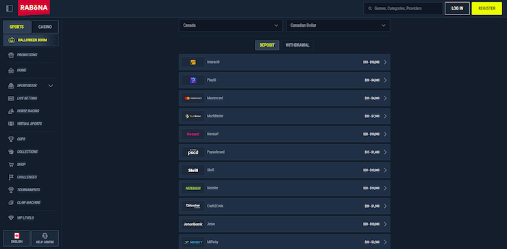 Quick look at the many available deposit/withdrawal methods for your NBA betting needs.