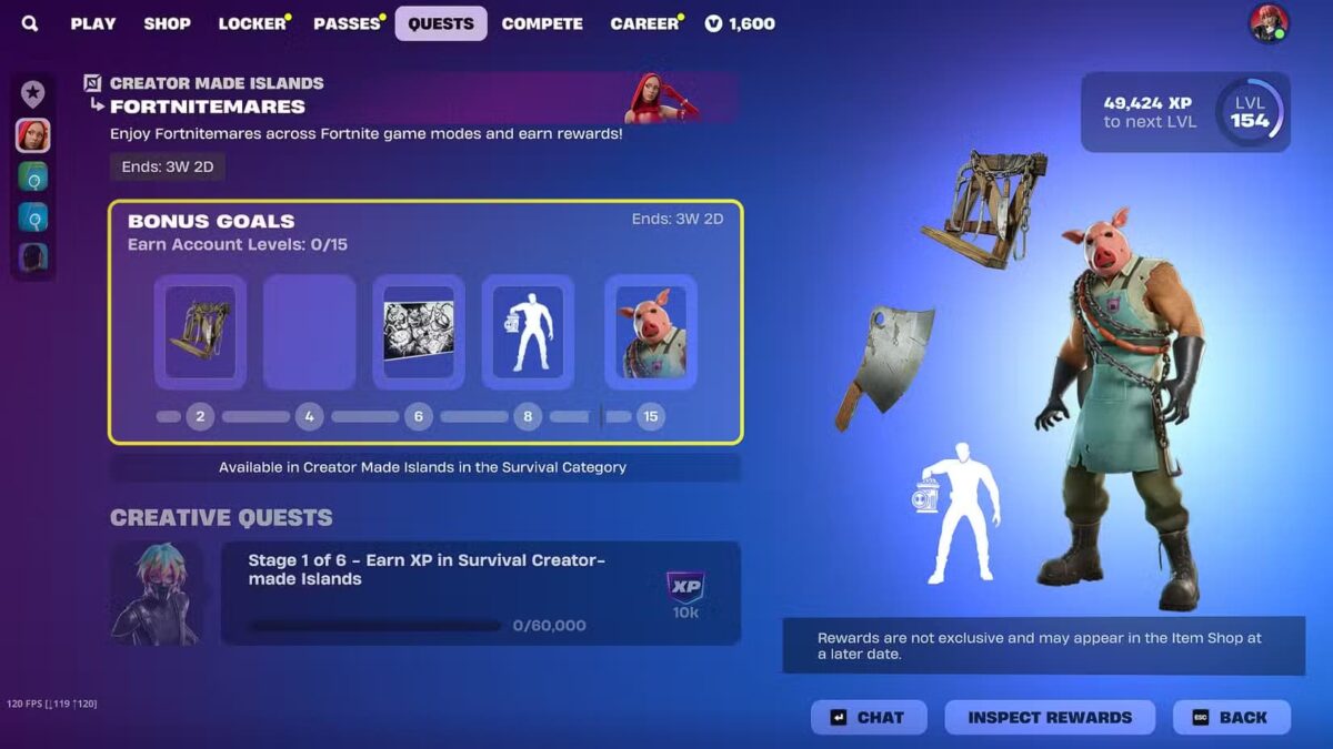 Fortnitemares Quests