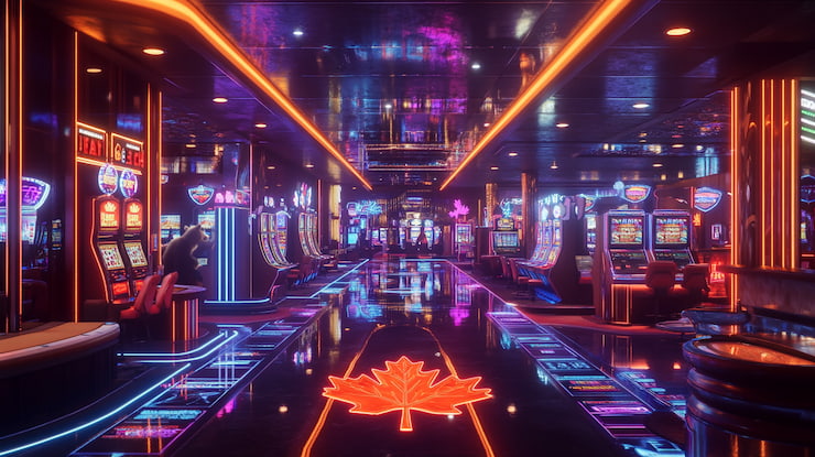 Casino floor, representing Neosurf casinos in Canada