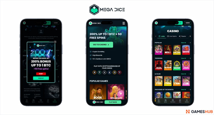 A glance at the welcome offer available at Mega Dice Casino