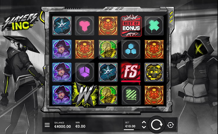 A look at the Slayers Inc best bonus and free spins features at Hacksaw