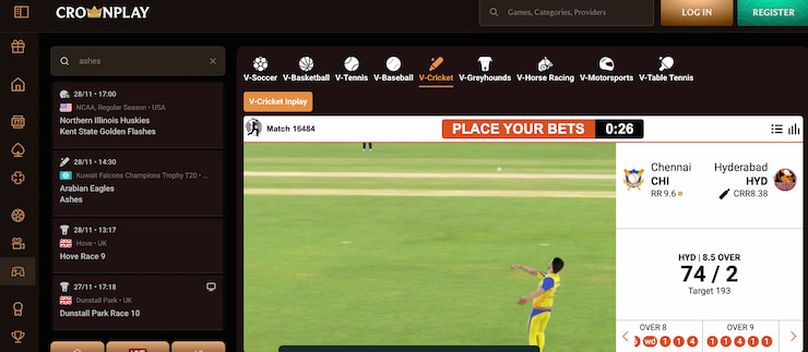 A look at virtual cricket betting, as seen at CrownPlay
