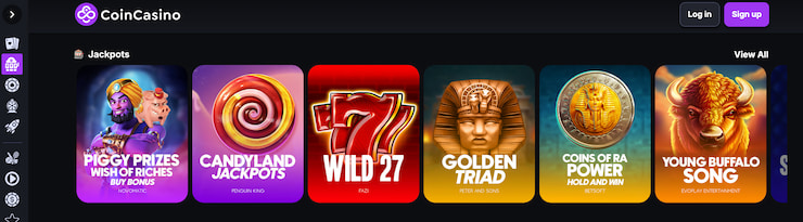 Best low stakes and high jackpot slots featured at CoinCasino