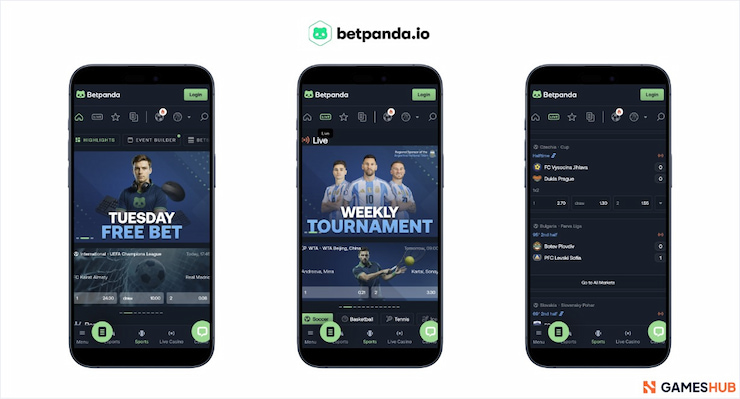 Screenshot of a mobile sportsbook in action belonging to Betpanda, one of the best crypto sports betting sites