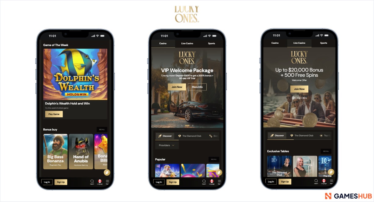 A look at the welcome offer and slots lineup at LuckyOnes
