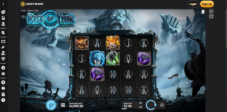 Our reviewer hits a multiplier combo on Rise of Ymir at Lucky Block Casino