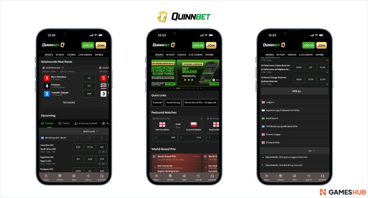 Overview of the QuinnBet app, the perfect place to enjoy a variety of tournaments and markets for horse racing betting not on GamStop
