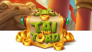 An image of the Tai the Toad slot logo 