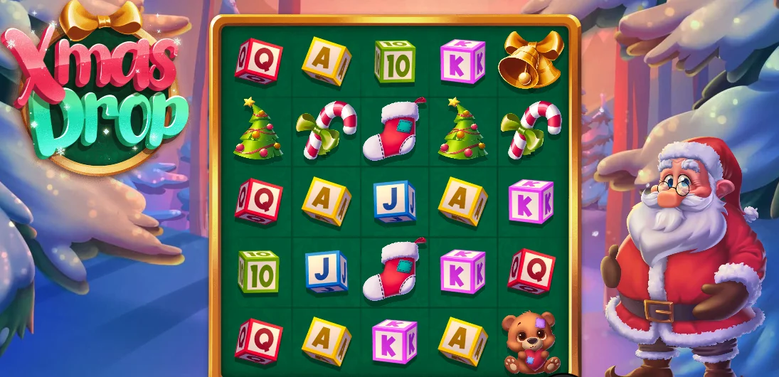 A photo showing the some of the symbols in the Xmas Drop slot A photo showing the some of the symbols in the Xmas Drop slot