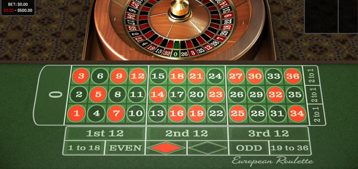 An image of roulette gameplay at PayPal casinos not on GamStop