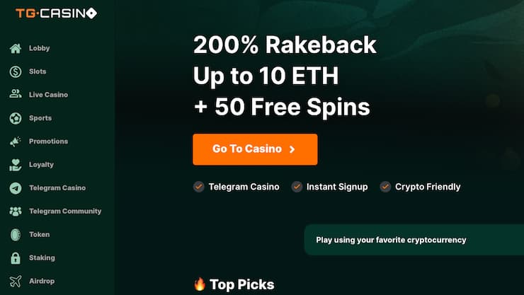 An image of bonuses at TG.Casino from our Rotten slot review